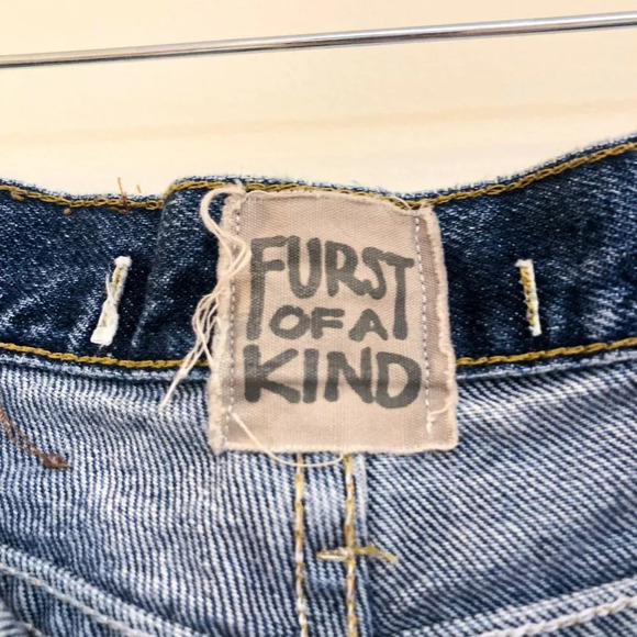 Furst Of A Kind Upcycled Distressed Denim Short 32 - Picture 8 of 9